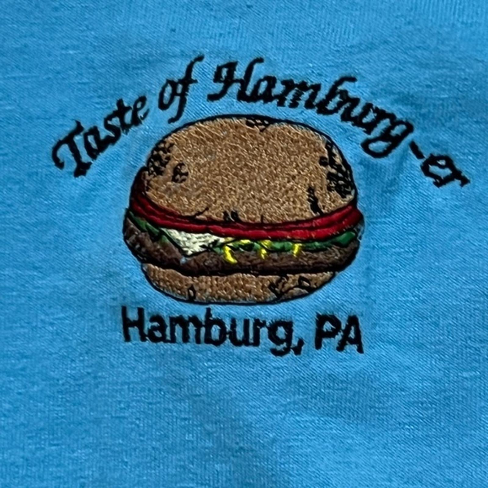Hamburg, PA Pennsylvania Hone of Hamburg-er. Hamburger logo T-Shirt Size Small 2XL