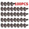 100PCS Parafusos de carroceria de carro para VW Golf Parafuso autoatarraxante de metal Rebite Parafuso de fixação preto Cruz Parafusos autoatarraxantes Phillips
