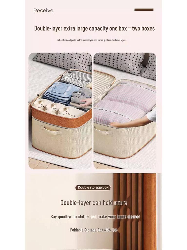 Foldable Waterproof Mold-Proof Large Wardrobe Storage Box for Dorms