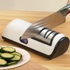 Professional 2 Stage Electric Knife Sharpener with 20 Degree Straight Edge , USB Rechargeable, Lithium Battery