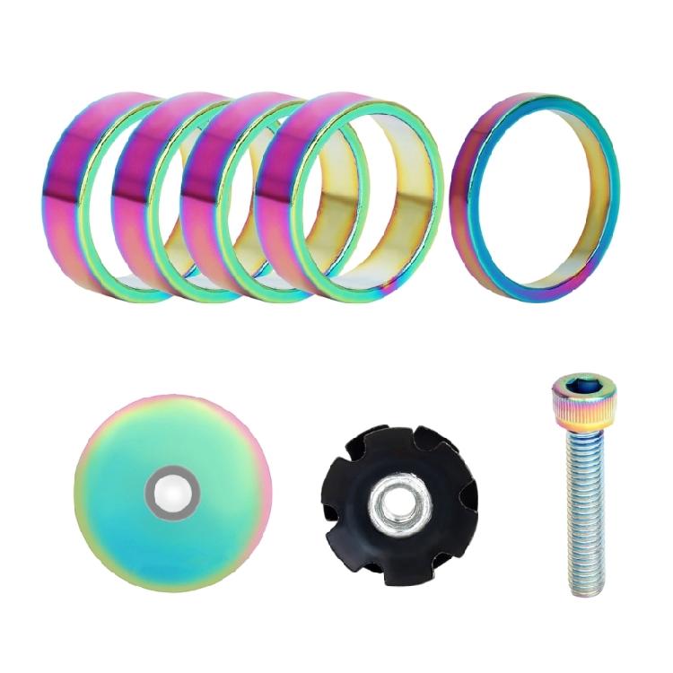 

Road Bike Headsets Stem Washers Aluminum Alloy Front Fork Rings Spacer Bicycles Front Fork Washer Cycling Accessories 1