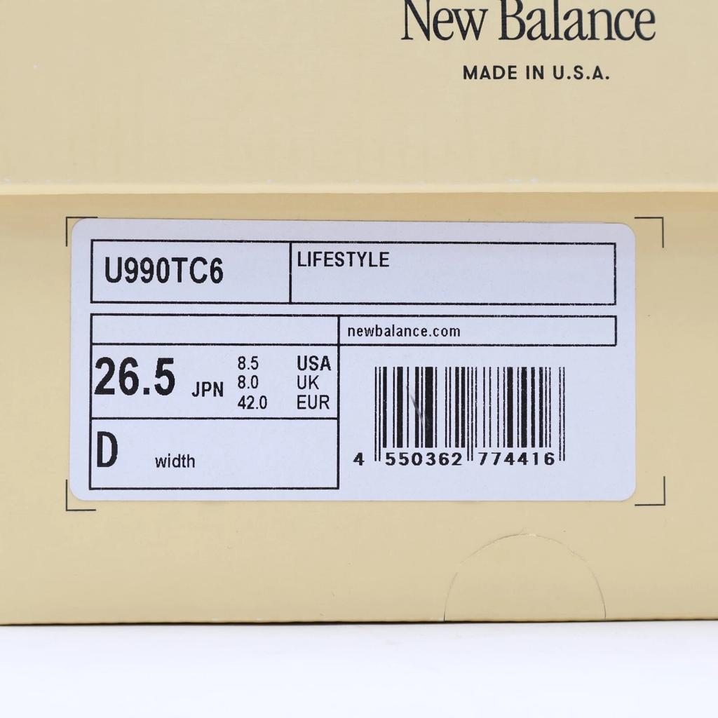 U990TC6 New Balance 990V6 Gray Navy Light Gray Made In USA