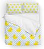 Carton Yelow Duck King Quen Soft Duvet Cover Farm Lovely Animal Beding Set Blue Buble Comfortable Quilt Cover Soft Polyester Warm Comforter Cover