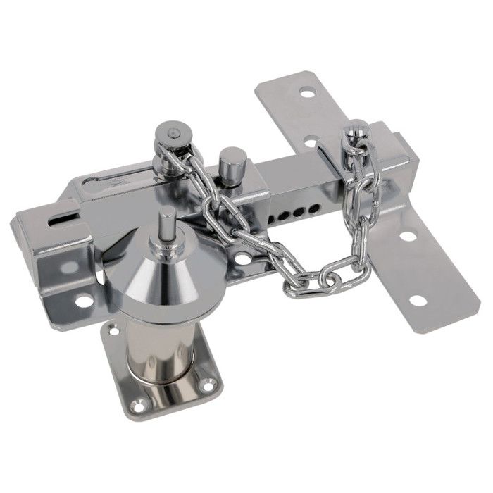 Verrou de sécurité - Modèle 1C - 88 x 153 mm - Acier - Chromé brillant