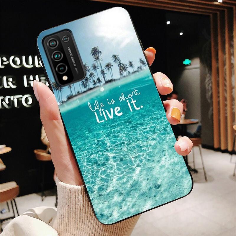 Palm Summer Beach Sea Phone Case for Huawei Honor 50 10X Lite 20 7A 7C 8X 9X Pro 9A 8A 8S 9S 10i 20S 20lite 7X 10 lite
