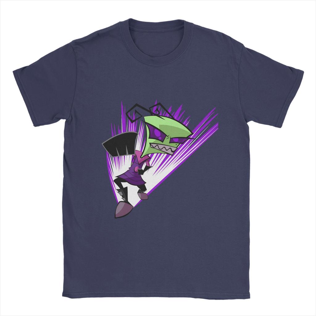 Oversized T-Shirt Summer Invaders Zims Leisure T Shirts  Cotton Tee Shirt for Man Y2K Funny Design Short Sleeve Tees
