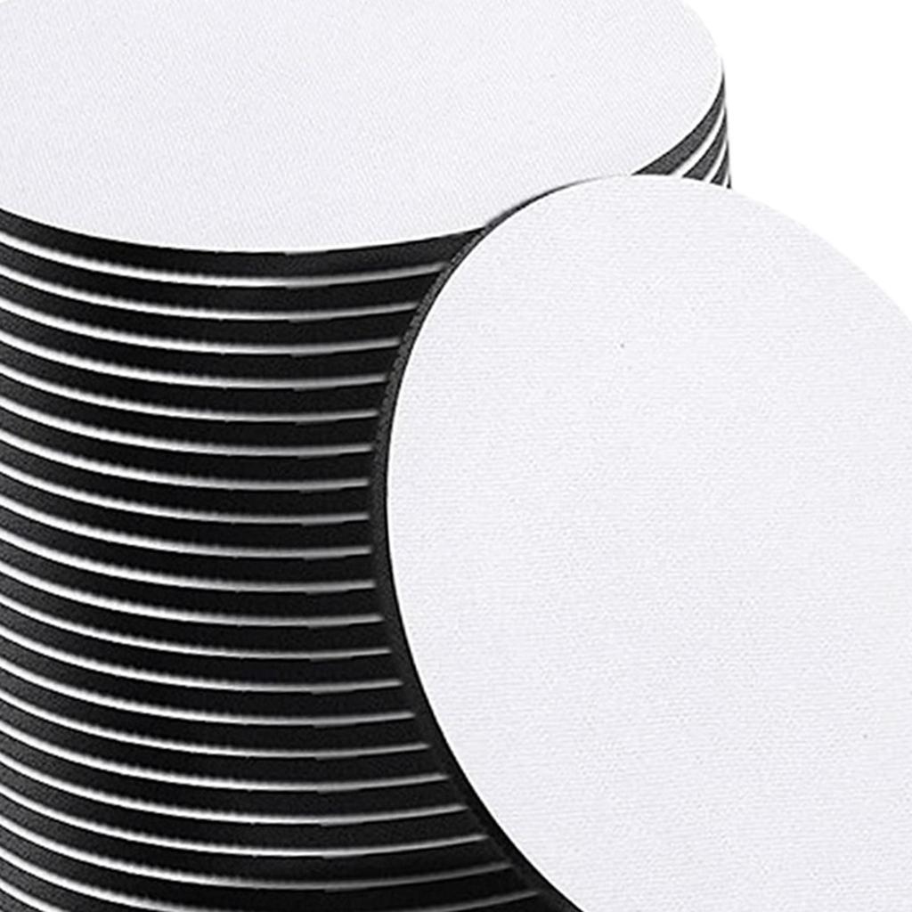 20 Pieces 4 Inch Sublimation Blank Cup Coasters Blank Cup Mat Transfer Blank Coasters Round Neoprene Coasters