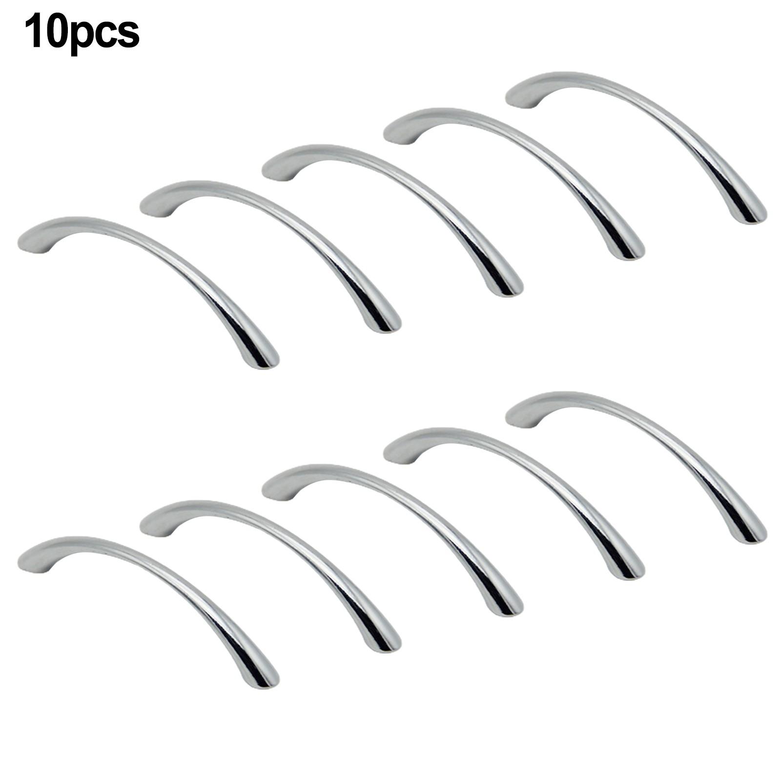 

10 шт., изогнутая ручка для шкафа, дверная ручка 64mm