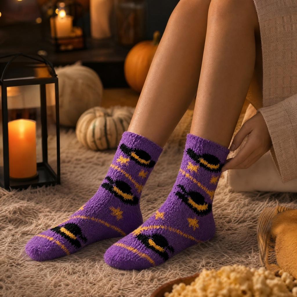 Women's Halloween Mid-Calf Socks for Cozy Festive Wear