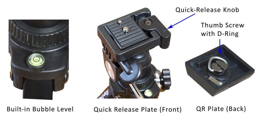RETICAM MT01 Mini Tabletop Tripod with Quick Release and Carrying Black 3-Way Pan/Tilt Head, Plate, Bag, Aluminum,