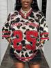 Nr. 25 Modisches Sportliches V-Ausschnitt Jersey T-Shirt für Damen Netzstoff V-Ausschnitt T-Shirt Sommer Harajuku Trend Kurzarm Streetwear Tops