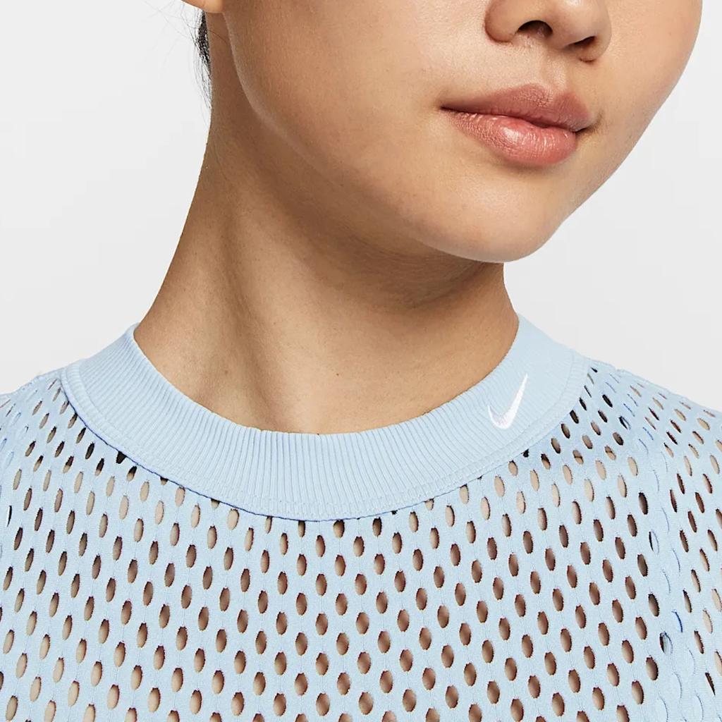 Nike Indy Dri-Fit Mesh Breathable Quick-Dry Tank Top Women Tops Light-Armory-Blue White HF5421440