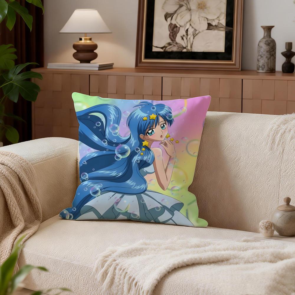 Mermaid Melody Pichi Pichi Pitch Cushion Cover Cushion Cover Set 4Pcs 50x50 45x45 40x40 Pillowcase Decorative Sofa Home Decor