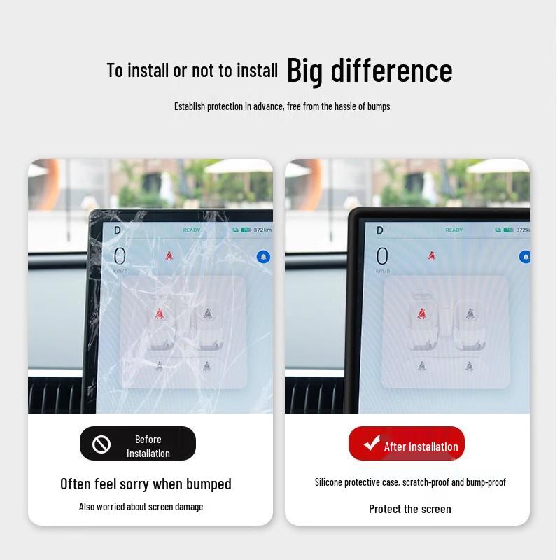 Changan Qiyuan A05 Navigation Screen Protector & Silicone Frame for Interior Upgrade