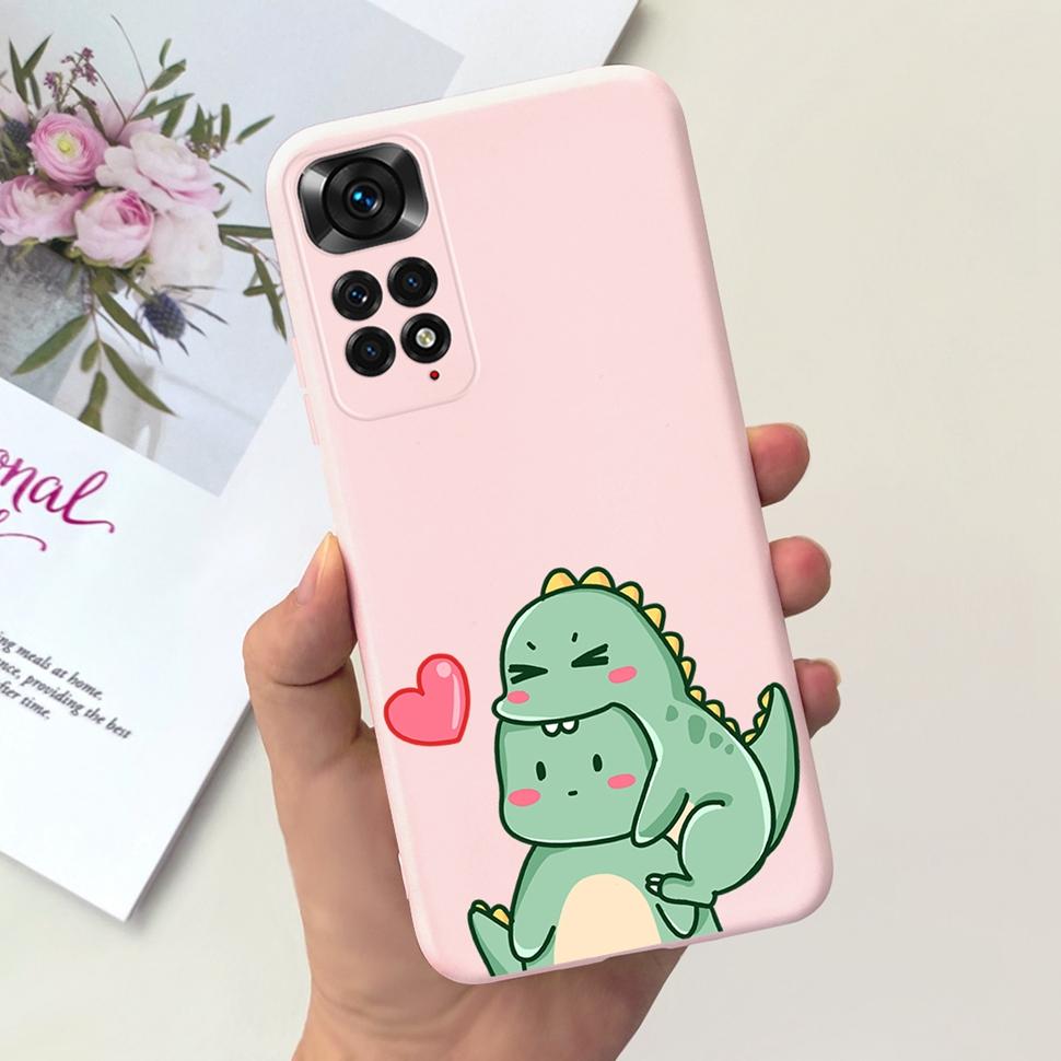 Phone Case For Xiaomi Redmi Note 11 Cover Cat Colorful Case Silicon Soft For Redmi Note11 Note11 4G Shockproof Protection Cover