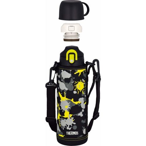 Thermos Vacuum Insulated 2-Way Water Bottle, 1.0L/1.03L, Black Paint, FHO-1001WF BK-PT