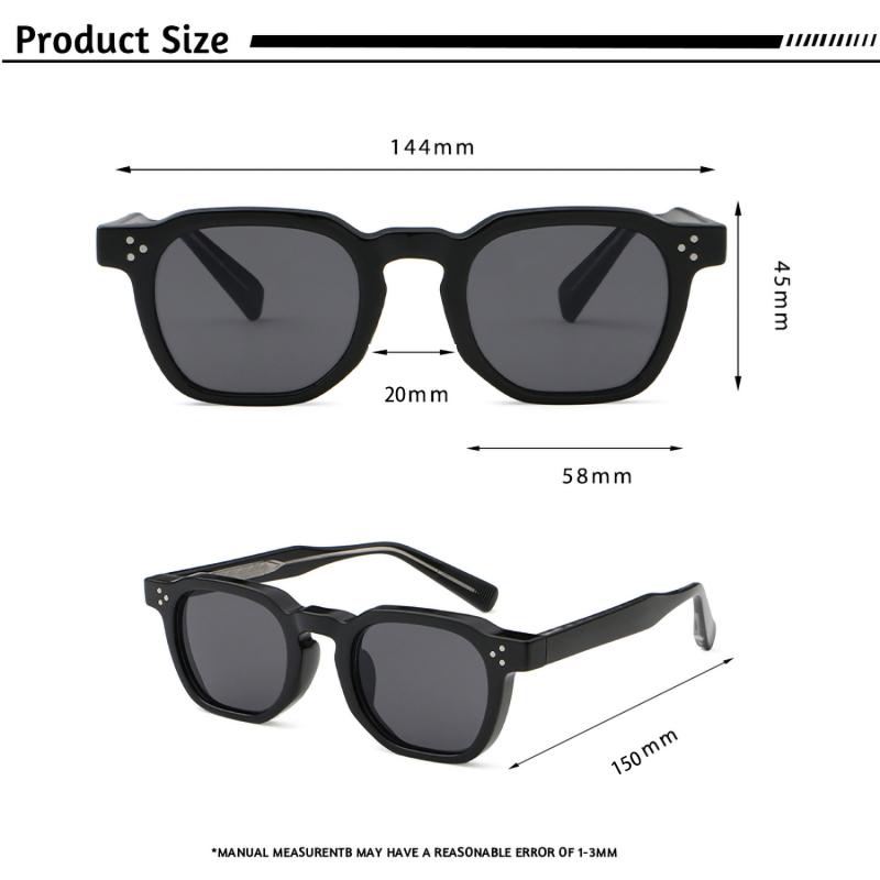 1/2/3 Pcs Wholesale New Square Retro Sunglasses Men Fashion Punk Sun Glasses Women Travel Eyewear Lunette De Soleil Femme UV400