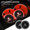 1/2pcs Car Luminous Water Cup Pad LED Atmosphere Light For Renault Koleos Kadjar Scenic Megane Sandero Grand Sill Accessories PP8