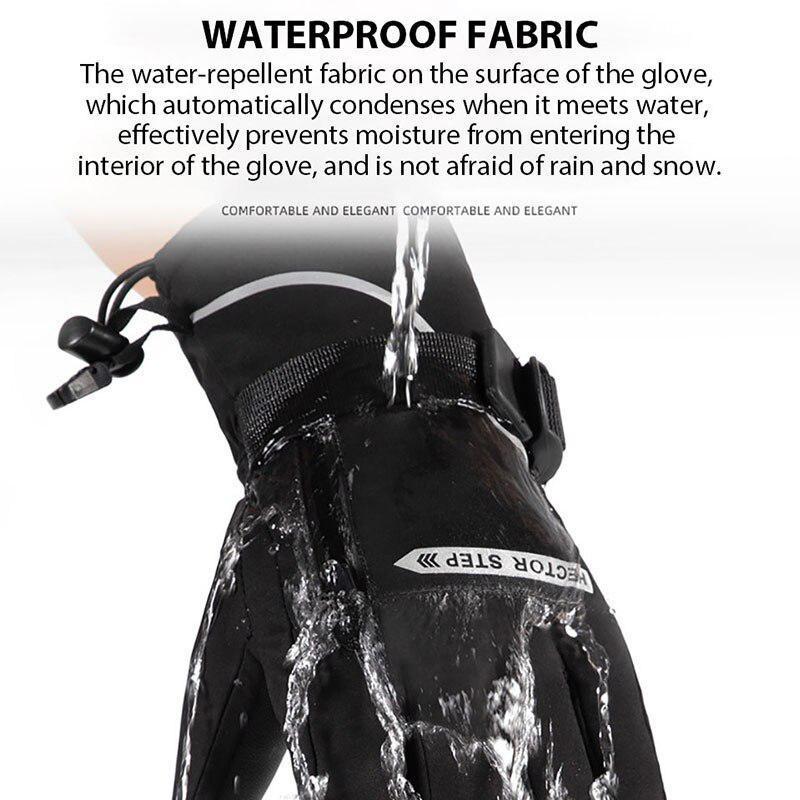 Unisex Windproof Warm Winter Ski Gloves Waterproof Touch-Screen Fleece Non-slip Snowboard Snowmobile Outdoor Hiking Gloves