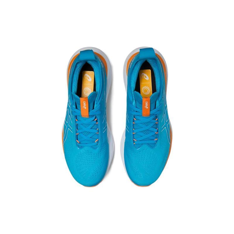 Asics Gel Nimbus 25 Island Blue Sun Peach Sneaker 1011B547-400