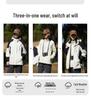 Men's 3-in-1 Windproof Waterproof Mountain Hiking Jacket with Fleece Liner