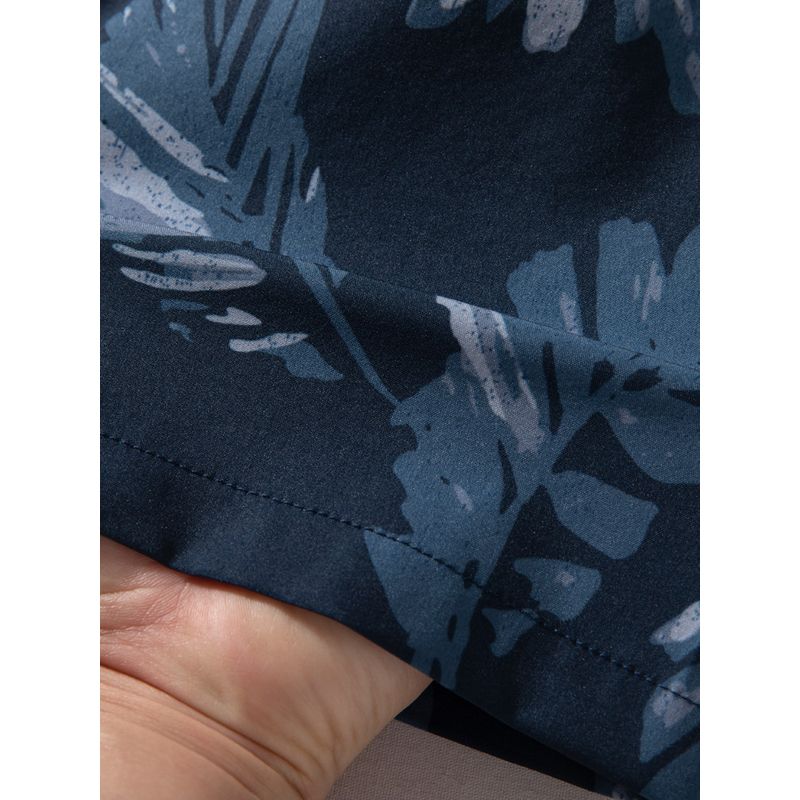 Short-Sleeved Men's Summer Lightweight, Breathable, Sun-Protective Beachwear, Cool Resort-Style Cuban Collar Half-Sleeved Floral Shirt