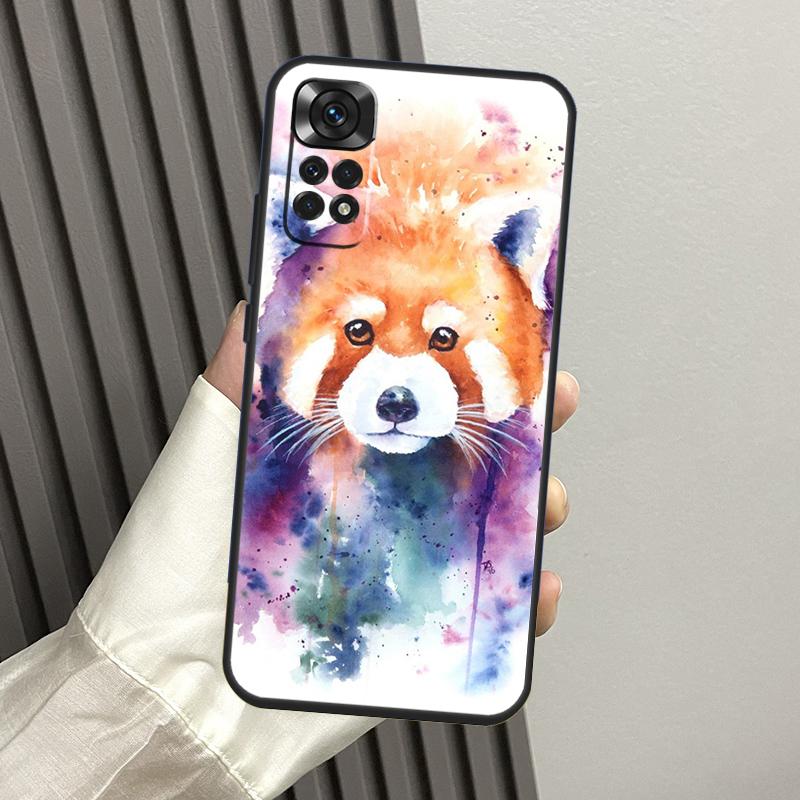 Red Panda Cute Animal Case For Xiaomi Redmi Note 10 11 12 Pro 8 9 Note 11S 10S Redmi 12C 9C 10A 10C Cover Shell