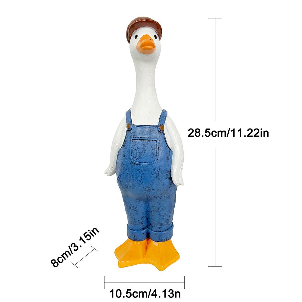 Couple Duck Statues Resin Figurines for Garden Decor Outdoor Lawn Patio Decorative Sculptures Set of 2 Weather Resistant