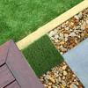 Interlocking Artificial Grass Tiles for Garden Patio Decoration Outdoor Realistic Synthetic Turf Mat for Backyard and Balcony