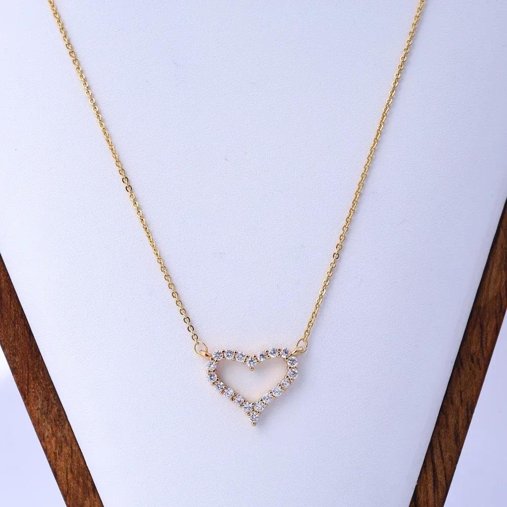 High Version Light Luxury Micro Inlay Pendant Titanium Steel Necklace Women's Fashion Versatile Net Red Full Diamond Female Clav