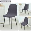 Jacqaurd Shell Chair Cover Stretch Short Back Scandinavian Chair Covers Adjustable Dining Room Seat Covers for Bar Party Wedding