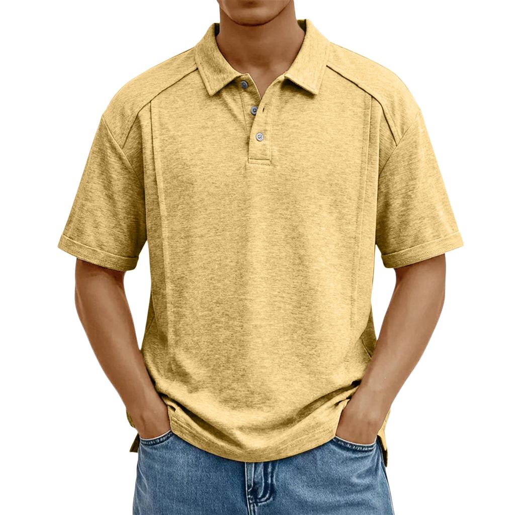 Men's Casual Collared Lightweight Breathable Short-Sleeve Shirt