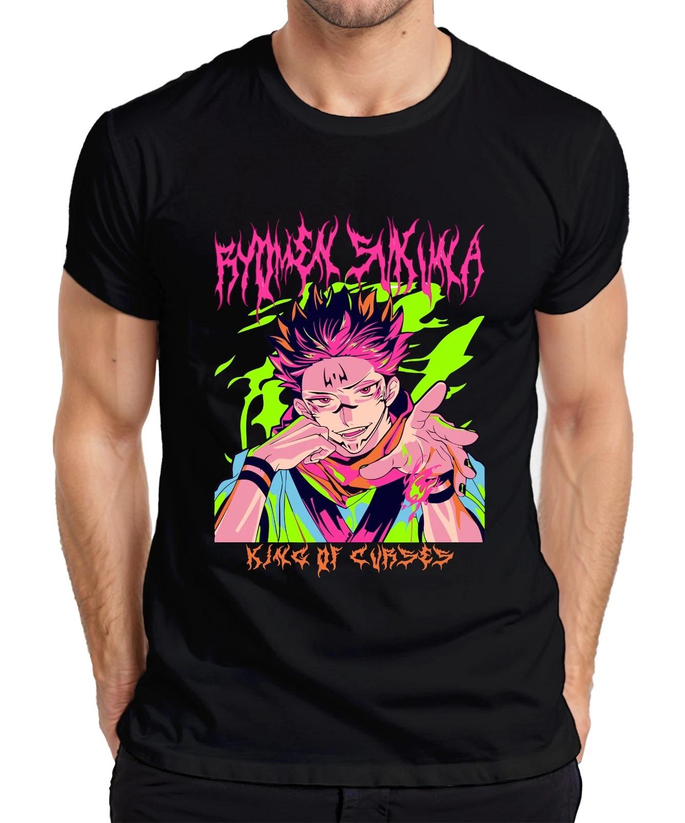 Jujutsu Kaisen Ryomen Sukuna King of Curses Anime Ästhetik Fan Herren T-Shirt XS