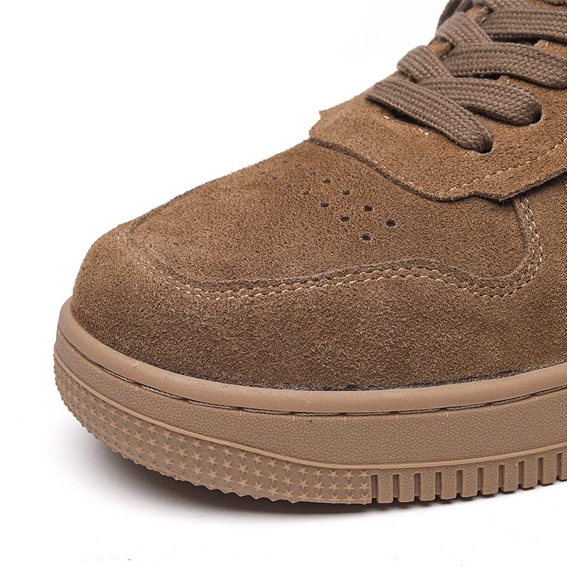Men'S Skate Flat Shoes Suede Leather Casual Board Shoes Spring Autumn Breathable Workwear Sneakers Low-Top Slip-Ons Skateboard