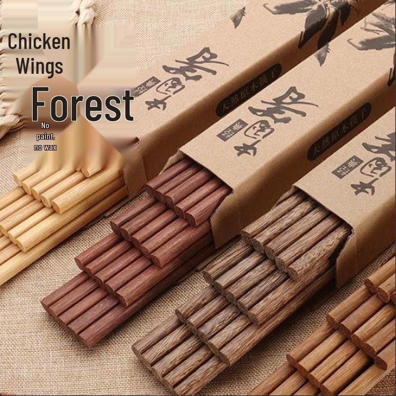 Non-slip Solid Red Sandalwood Chopsticks: Unpainted, Unwaxed, Deformable & High Temperature Resistant