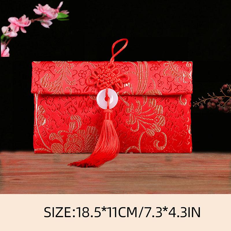 2026 New Year Red Packets Birthday Brocade Money Bag Wedding Red Envelopes Dragon Phoenix Spring Festival Blessing Lucky Gift