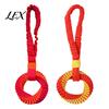 Braided Rope for Dogs Bungee Dog Tug Toy, Woven Ring with Long Handle, Interactive Chew Teeth Durable Toys Cleaning Toy Medium Large Dogs, Dental Care