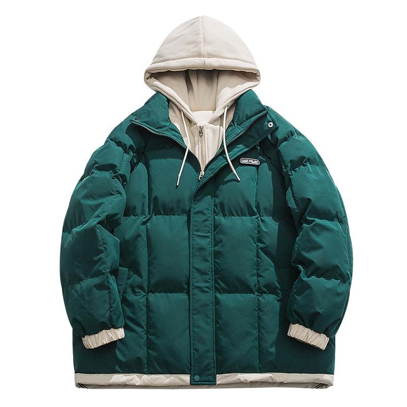 Fake Two-piece Cotton-padded Jacket for Men In Winter, New Thickened and Velvet Cotton-padded Jacket, Men's Down-padded Jacket, Boys' Winter Jacket