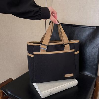 New Women's Canvas Bag Casual Retro Portable Canvas Shoulder Bag Large Capacity Multi-layer Women's Tote Bag