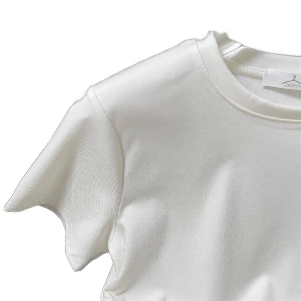 European Style Horse Logo Slim Fit Pleated Short-Sleeve T-Shirt 2026