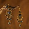 Bohemian Drop Dangle Heart Earrings For Women Vintage Rhinestone Acrylic Gold Color Ethnic Boho Jewelry Earings Pendientes Mujer