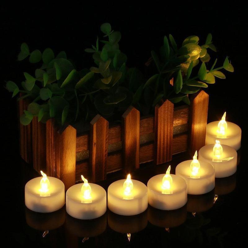 3 Pcs/set LED Flickering Tea Light Fun Party Wedding Long Lasting Candles Flameless Tea Light