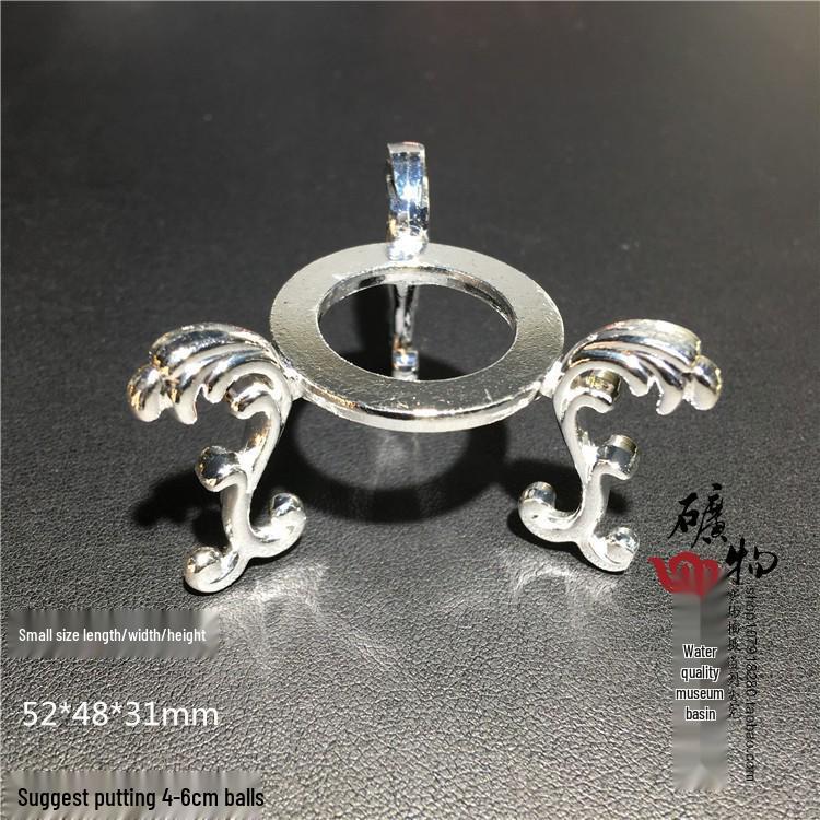 Wooden & Metal Mineral Crystal Ball Display Stand