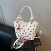 New Trendy Girl Handbag Fashion Commuter Cherry Tote Bag Niche Printed Texture Shoulder Bag Armpit Bag