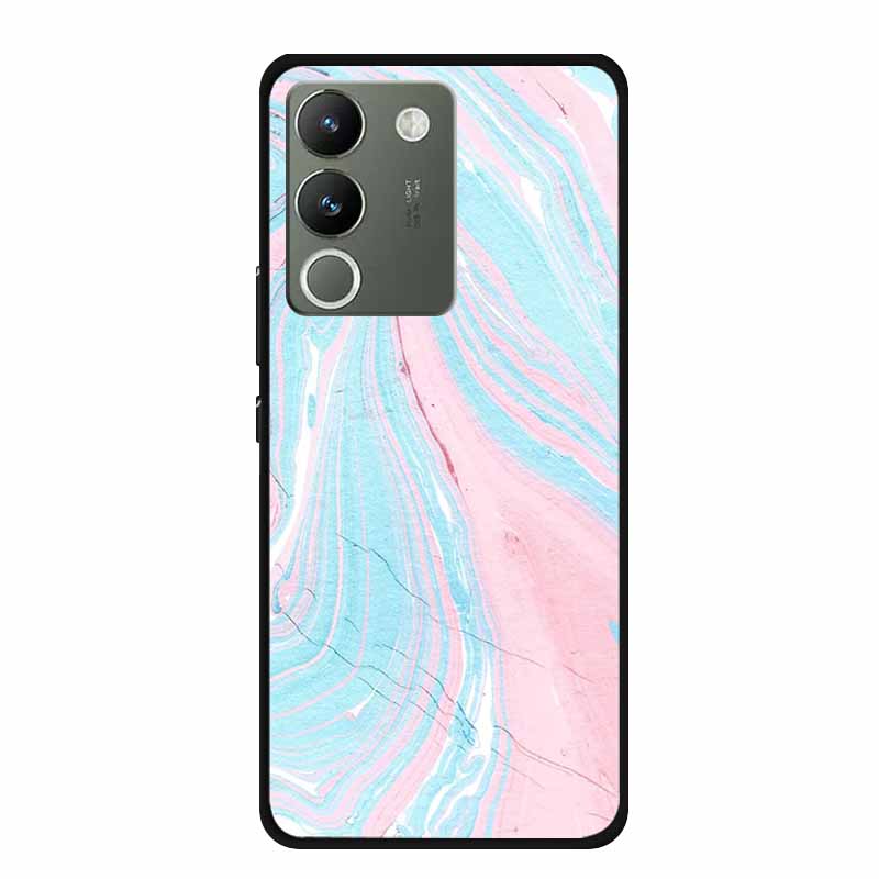 For Vivo V30 Lite 5G Case 6.67" Soft Silicone Marble TPU Phone Bag for vivo V30 Lite 5g V2314 Covers Luxury Protector V30Lite