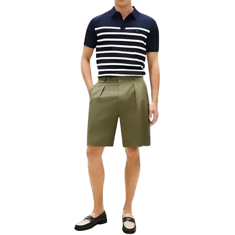 Tommy Hilfiger Color Block Logo Button Short Sleeve Polo Shirt Men Tops MW0MW37396-0A4