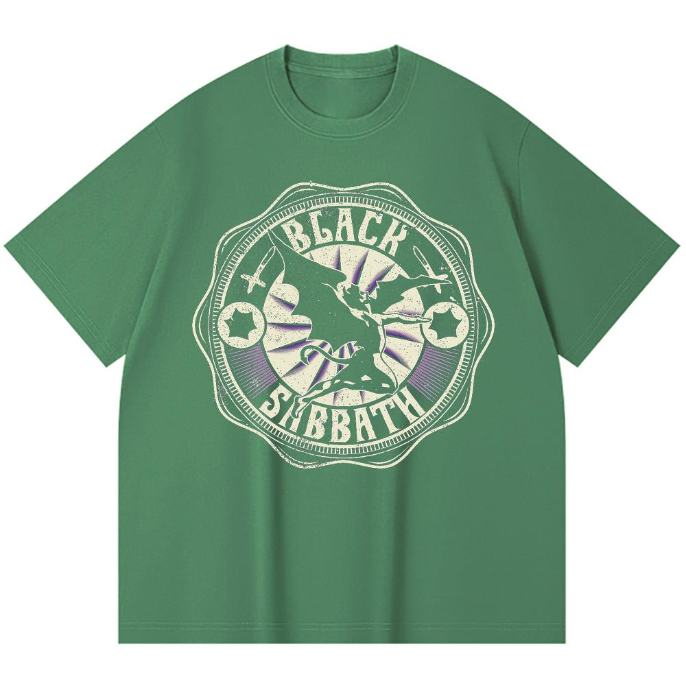 230 Gsm 100% Cotton Heavy Metal T-Shirt  Rock Band Popular Music Print Unisex Heavy Cotton T Shirt