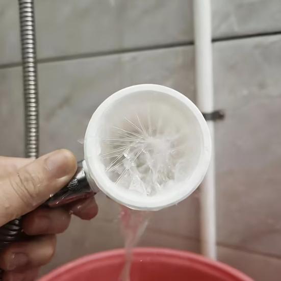 Shower Head Universal Fit Handheld Upgraded Rough Hole Design Easy to Install Stable Water Flow Shower Head