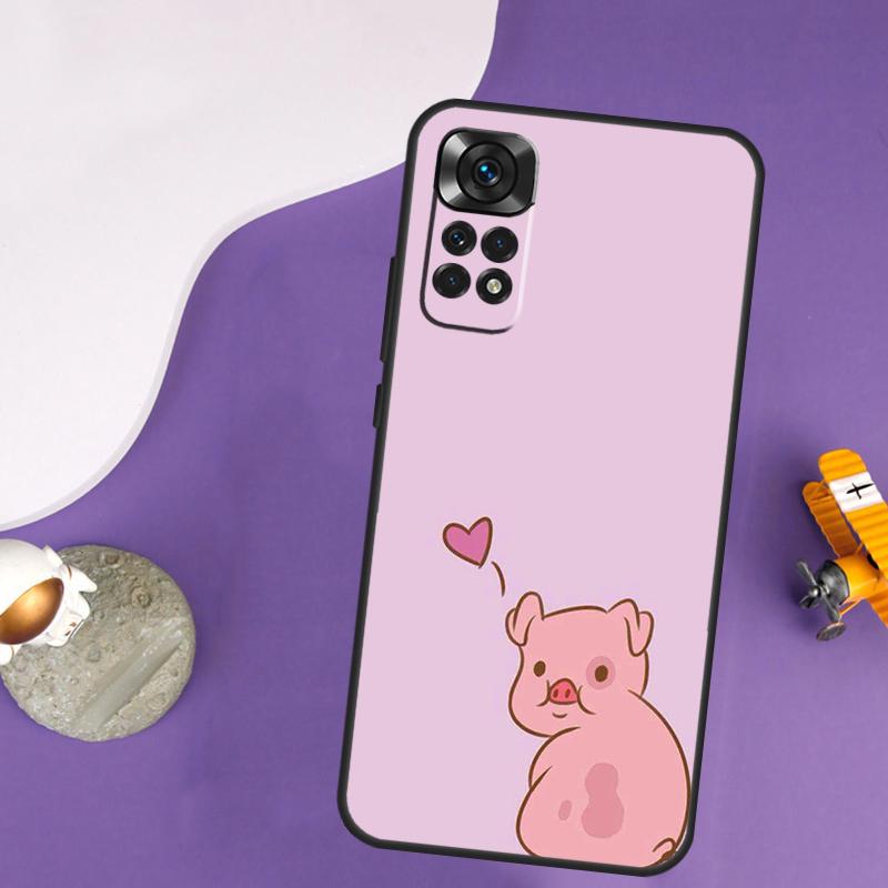 Cartoon Pig Case For Xiaomi Redmi Note 13 Pro 14 12 9 10 11 Pro 10S 11S 12S Redmi 13C 14C 10C 12C Cover