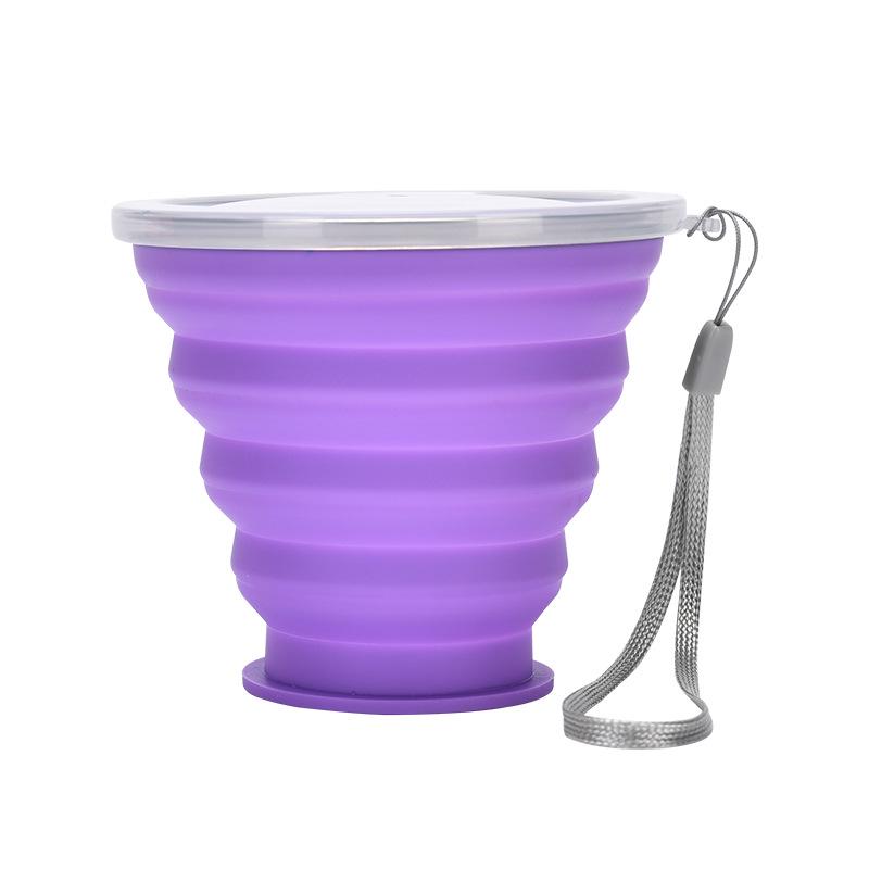Silicone Foldable Cup with Hook: Versatile Water Cup with Lid